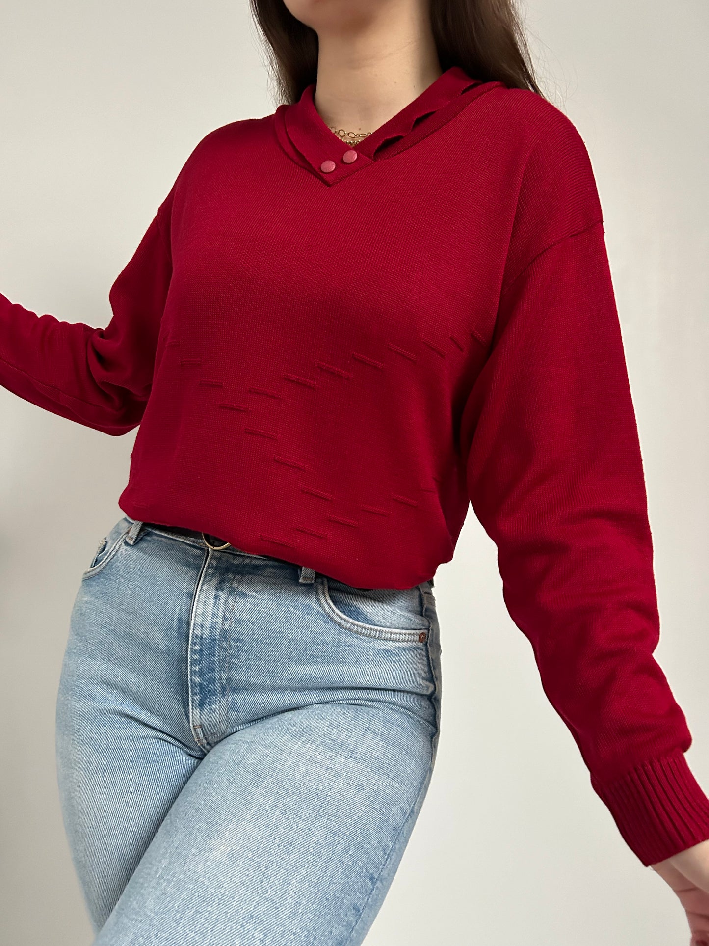 Pull bordeaux 80s Taille 42