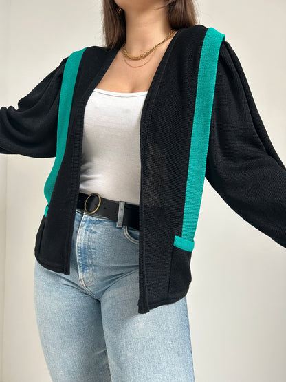 Gilet vert et noir vintage Taille 38