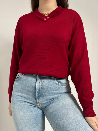 Pull bordeaux 80s Taille 42