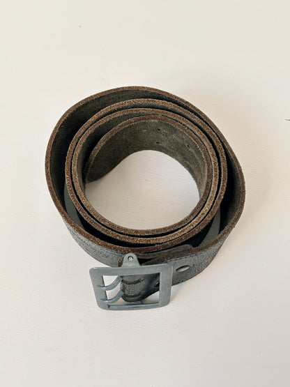 Ceinture en cuir noir 90s