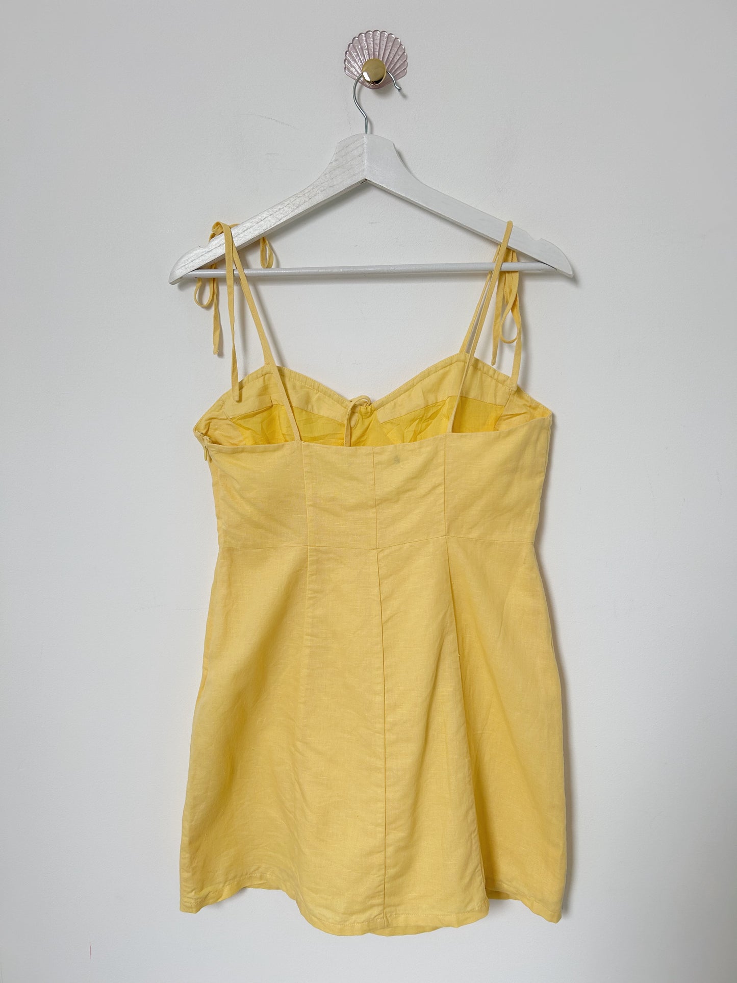 Little yellow linen dress Size 36