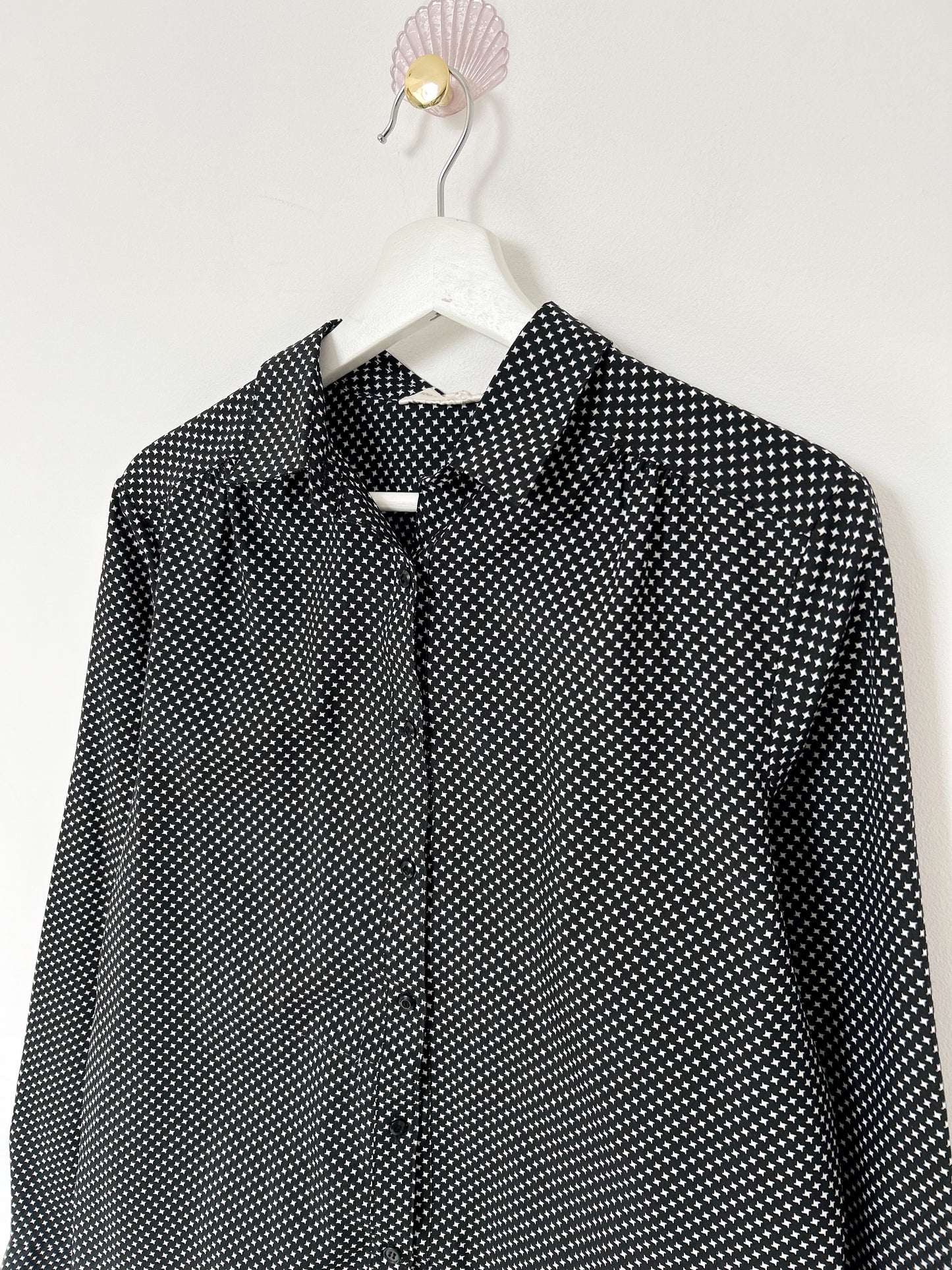 Chemise à motif noir et blanc 90s Taille 38