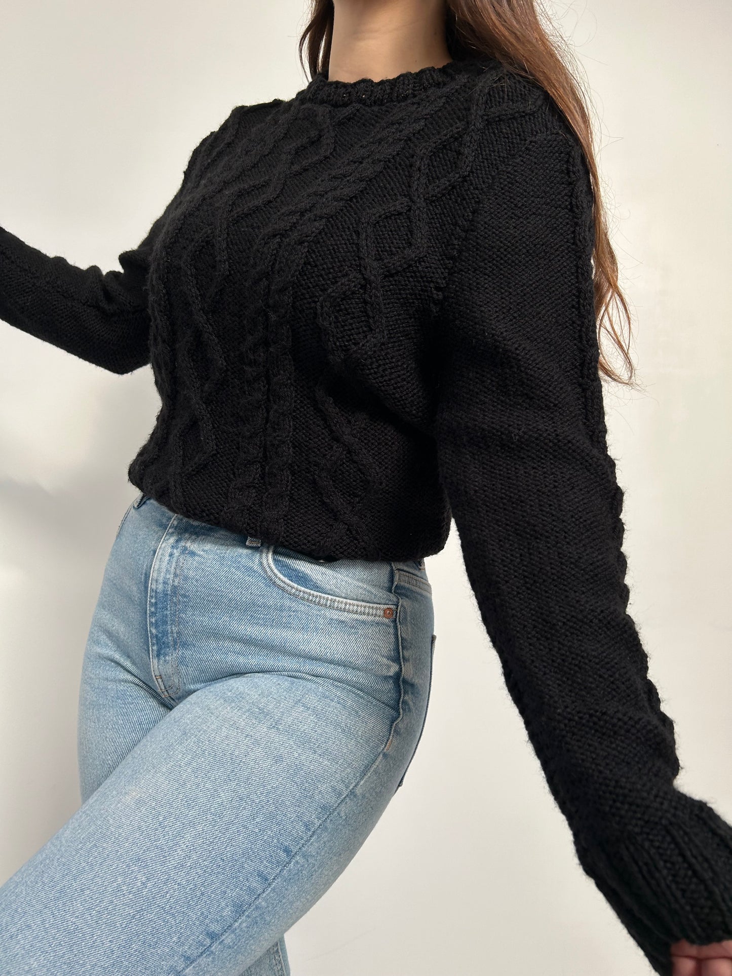 Pull en maille noir 90s Taille 36