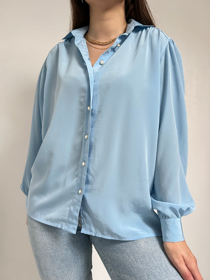 Chemise oversize bleu ciel 90s Taille 40/42