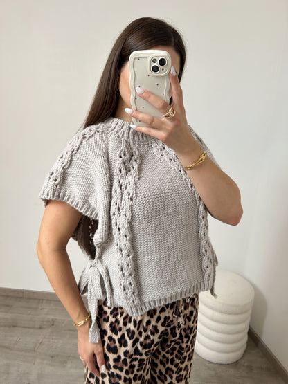 Pull sans manches Mila beige