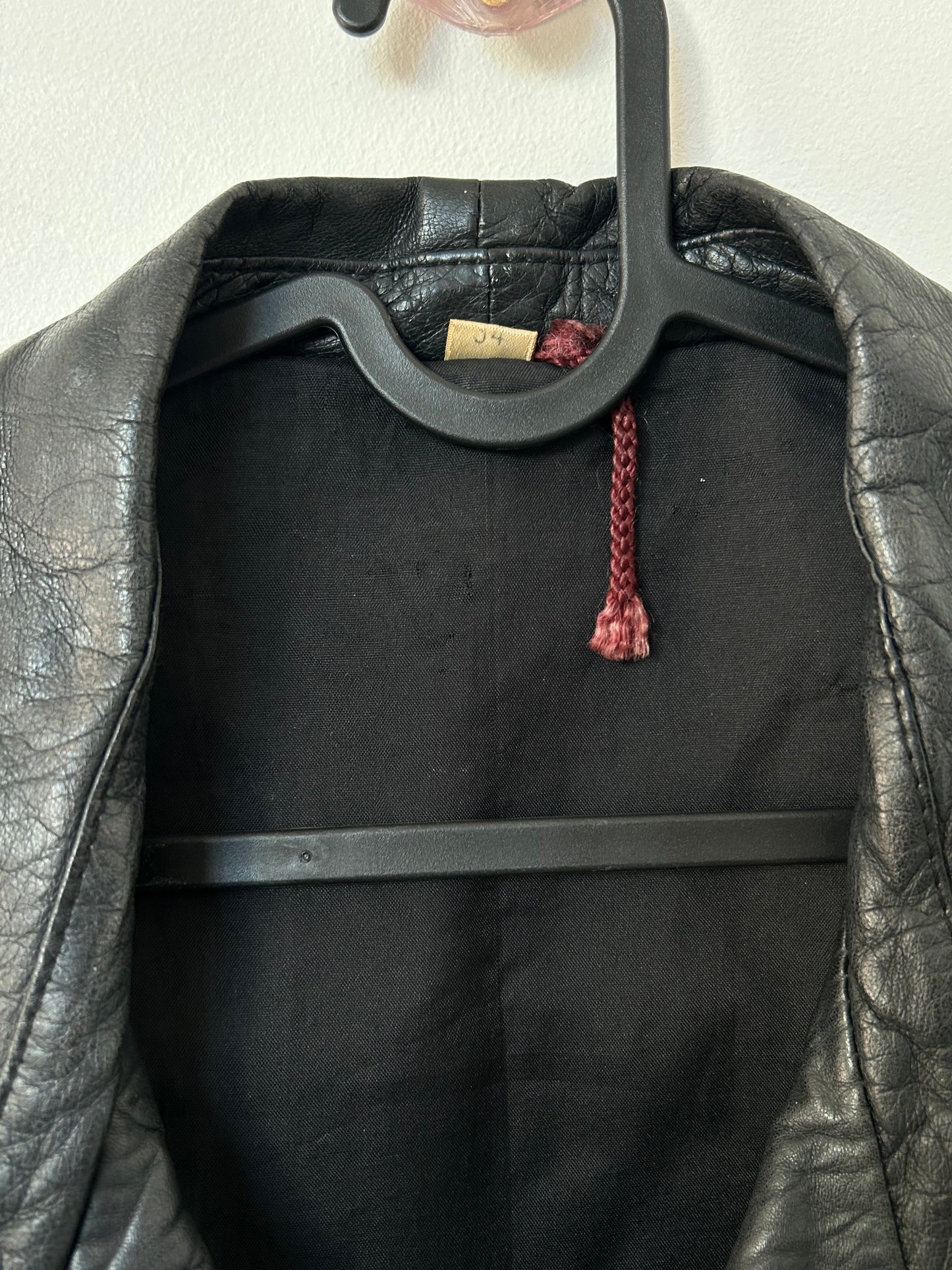 Veste en cuir noir 80s Taille 38