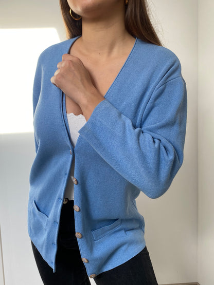 Cardigan bleu clair 80s Taille 38