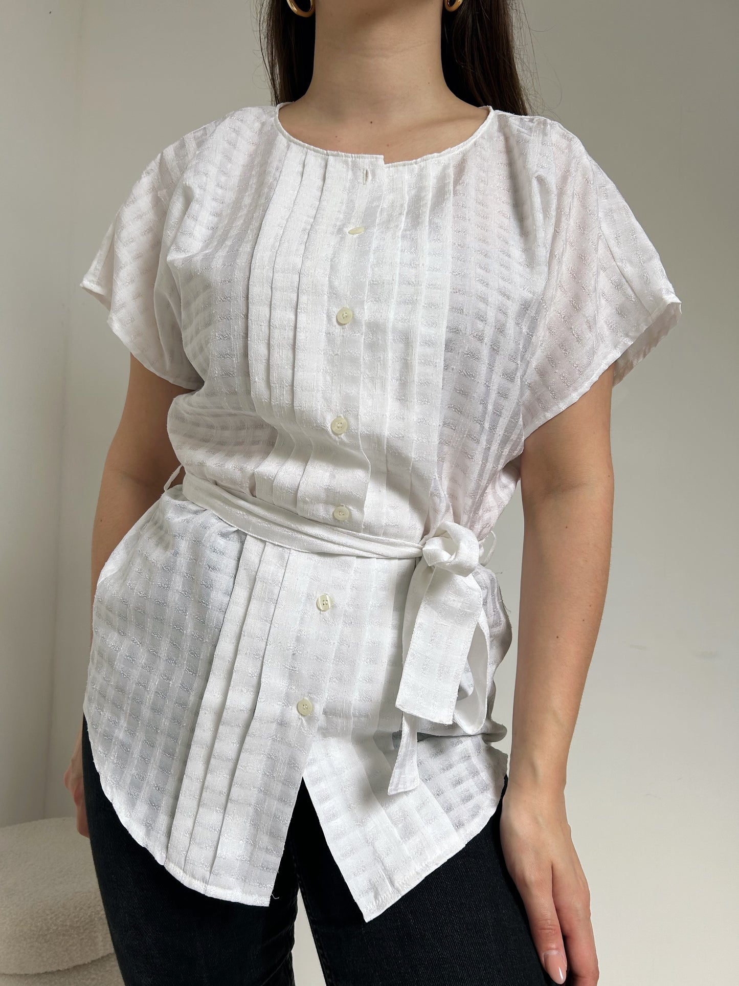 Chemise blanche ceinturée 90s Taille 40