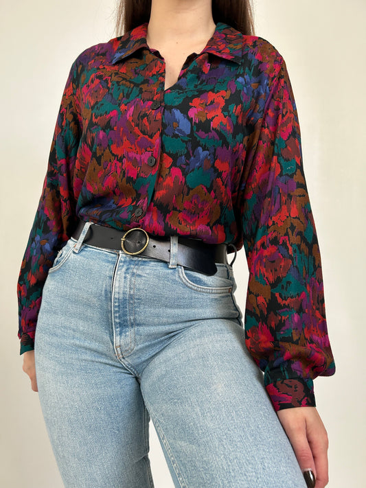 Chemise à motifs multicolores 90s Taille 36 à 40