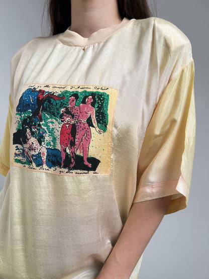 T shirt oversize avec dessin 90s Taille 38 à 42