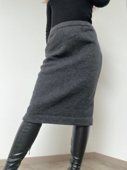 Jupe en laine gris 90s Taille 38