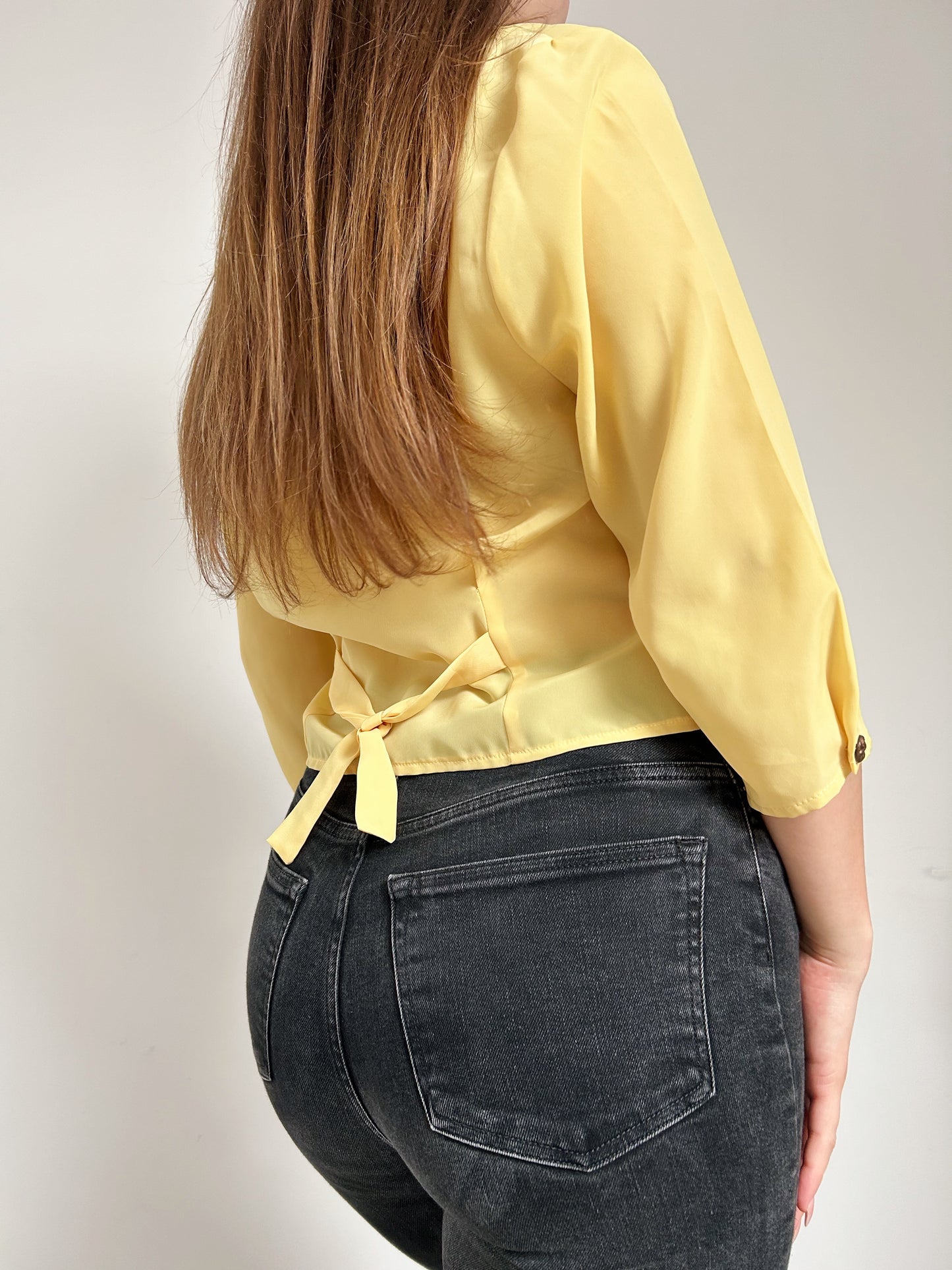 Chemise jaune cintrée 90s Taille 36/38