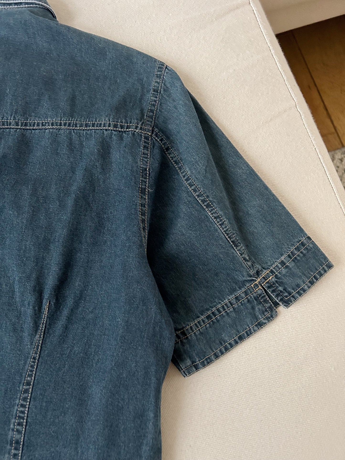 Chemise en jean manches courtes 90s Taille 38