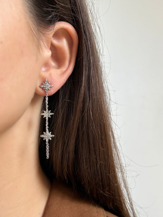 Boucles d’oreilles Starly Argenté | Acier inoxydable