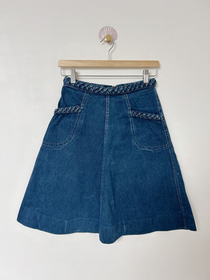 Jupe trapèze en jean 70s Taille 34