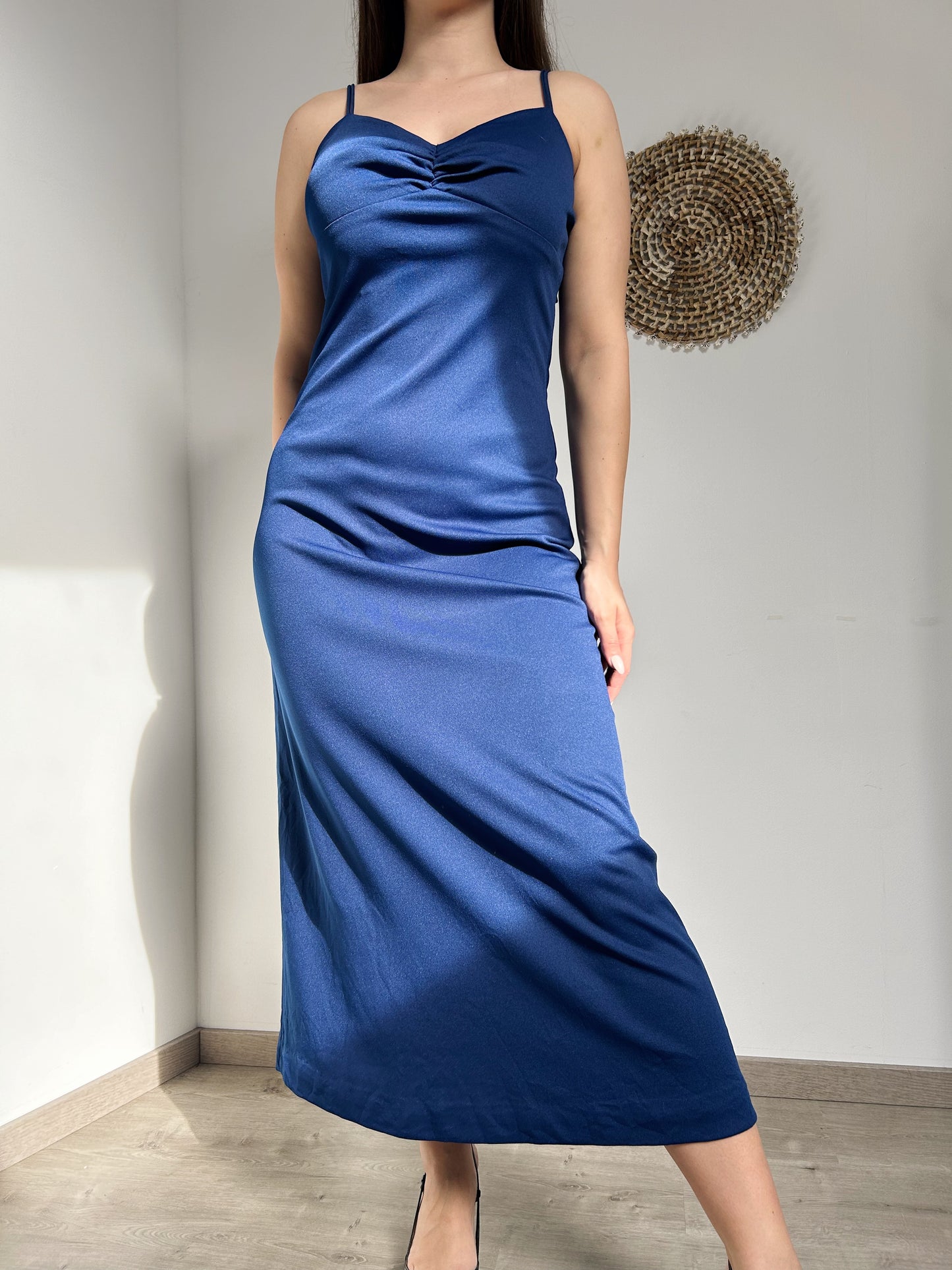 Robe à bretelle bleu marine 70s Taille 34