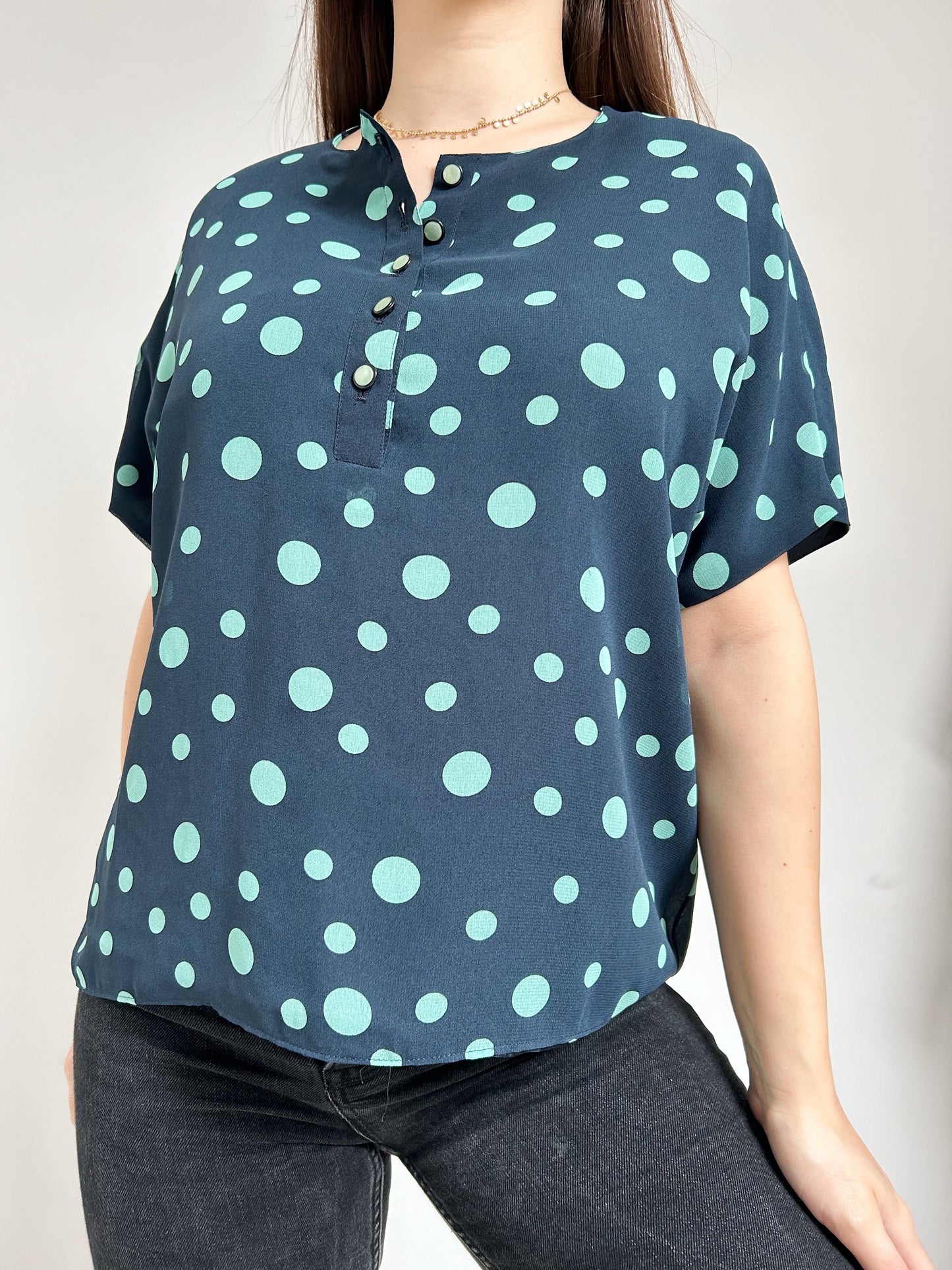 Chemise oversize à pois 90s Taille 38 à 42