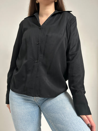 Chemise noire à strass 90s Taille 38/40