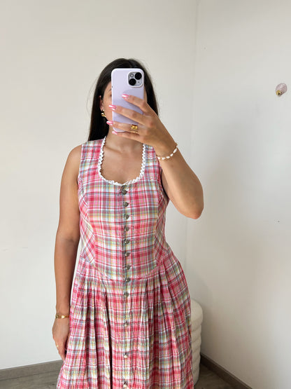 Robe autrichienne à carreaux vintage Taille 38