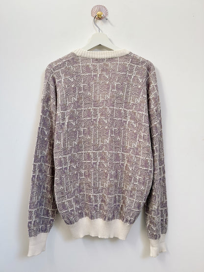 Pull col V oversize Lila à motifs 90s Taille 40