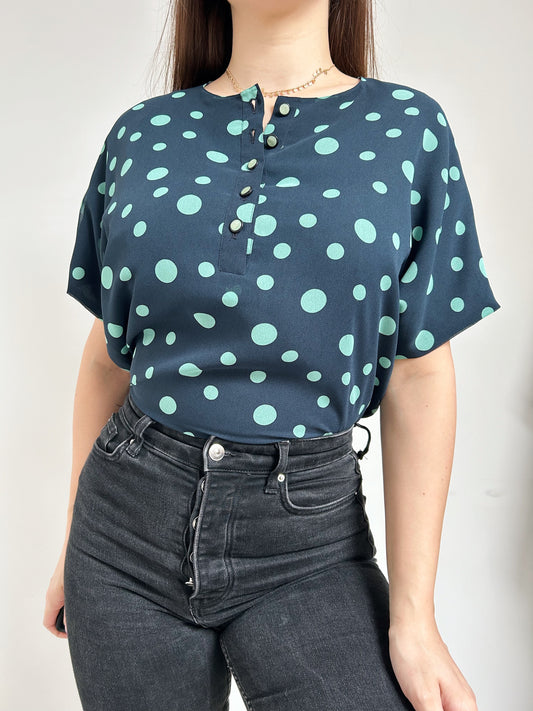 Chemise oversize à pois 90s Taille 38 à 42