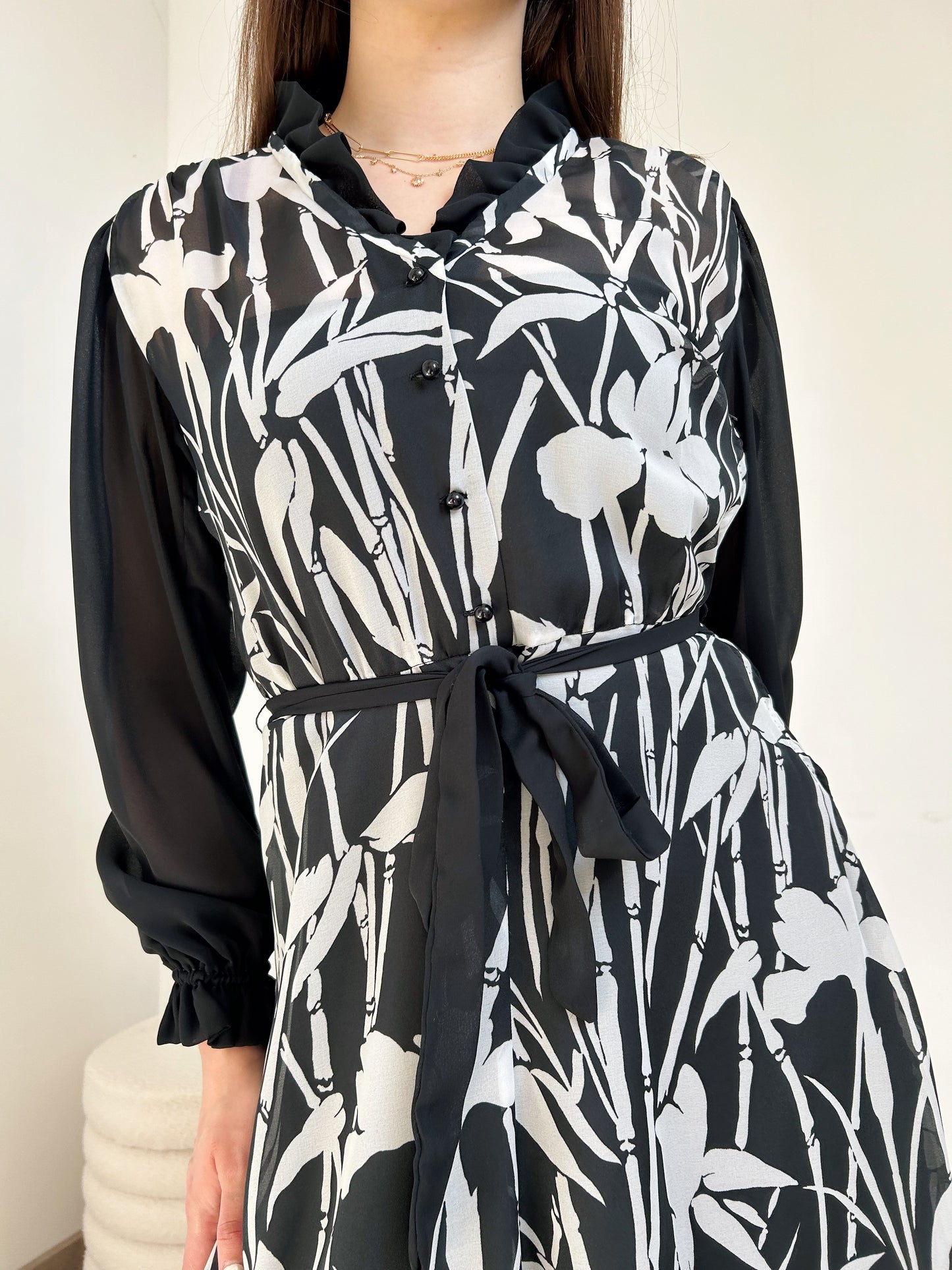 Robe à motifs noir et blanc 90s Taille 38