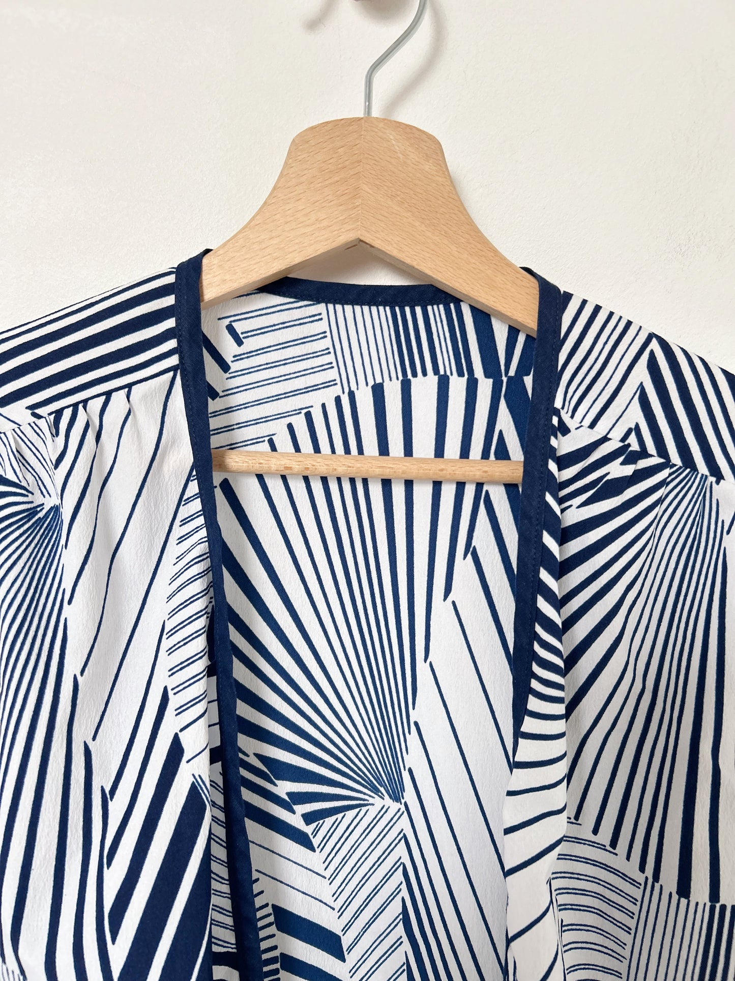 Blouse bleu et blanc vintage Taille 38