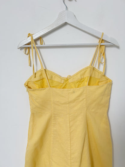 Little yellow linen dress Size 36