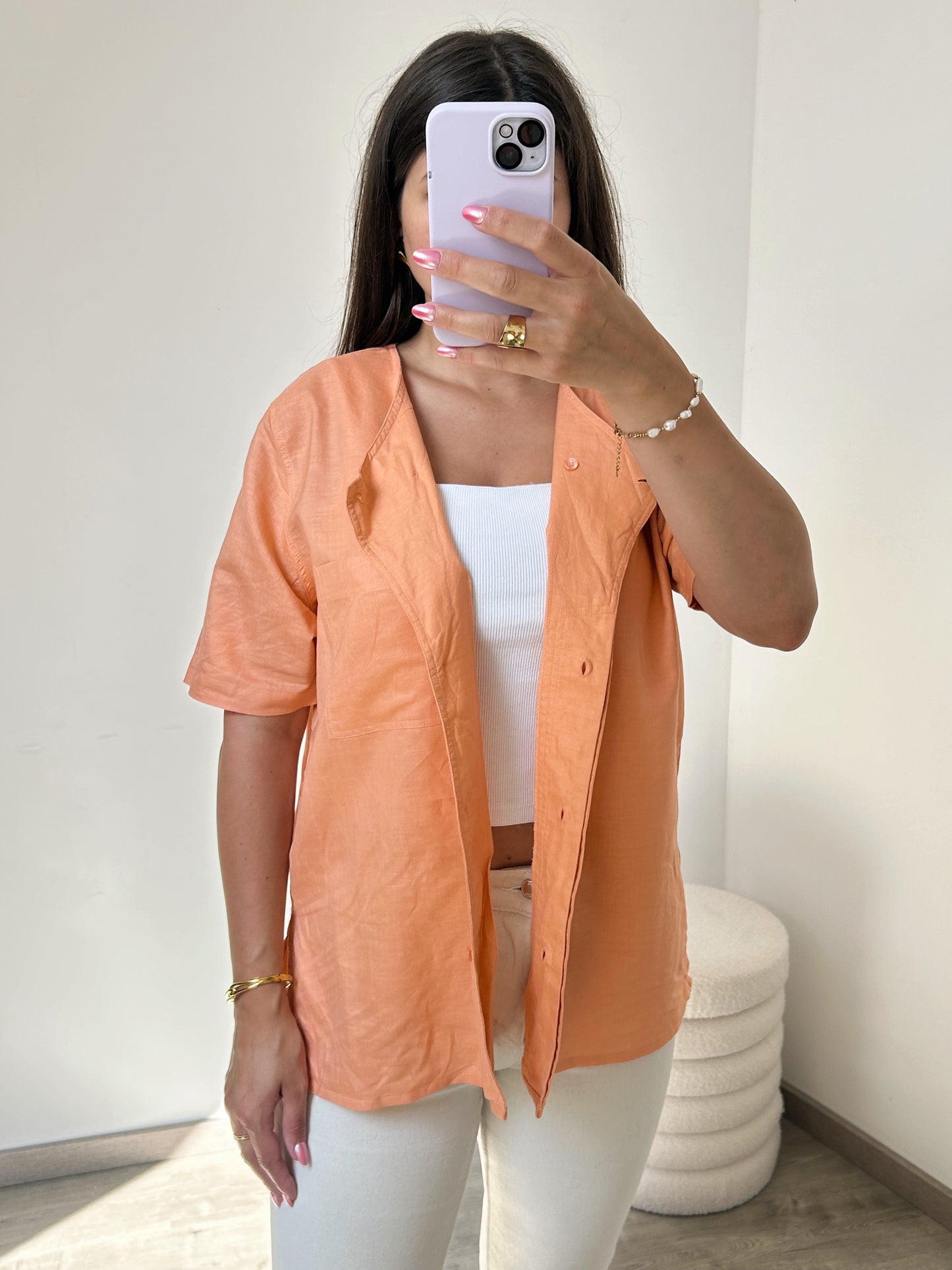 Chemise oversize en lin 90s Taille 38