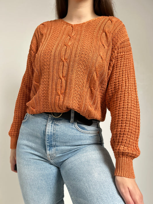 Pull en maille orange 90s Taille 38/40