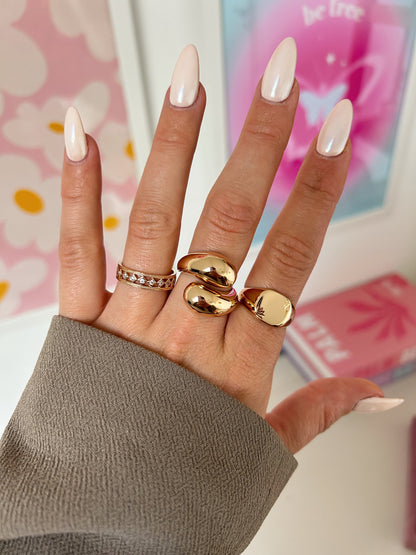 Gold plated Helen signet ring