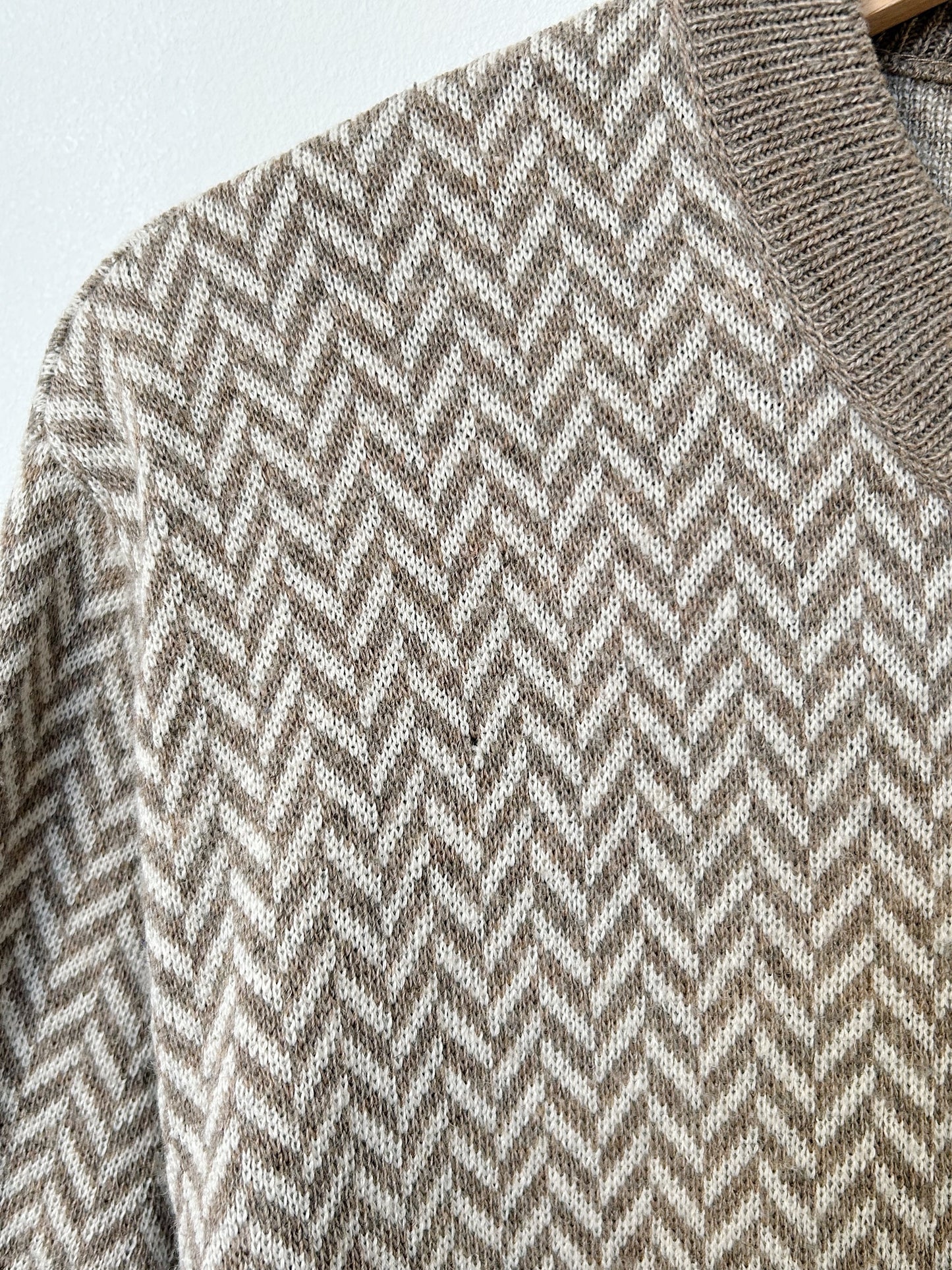 Cardigan à motifs beige vintage Taille 40/42