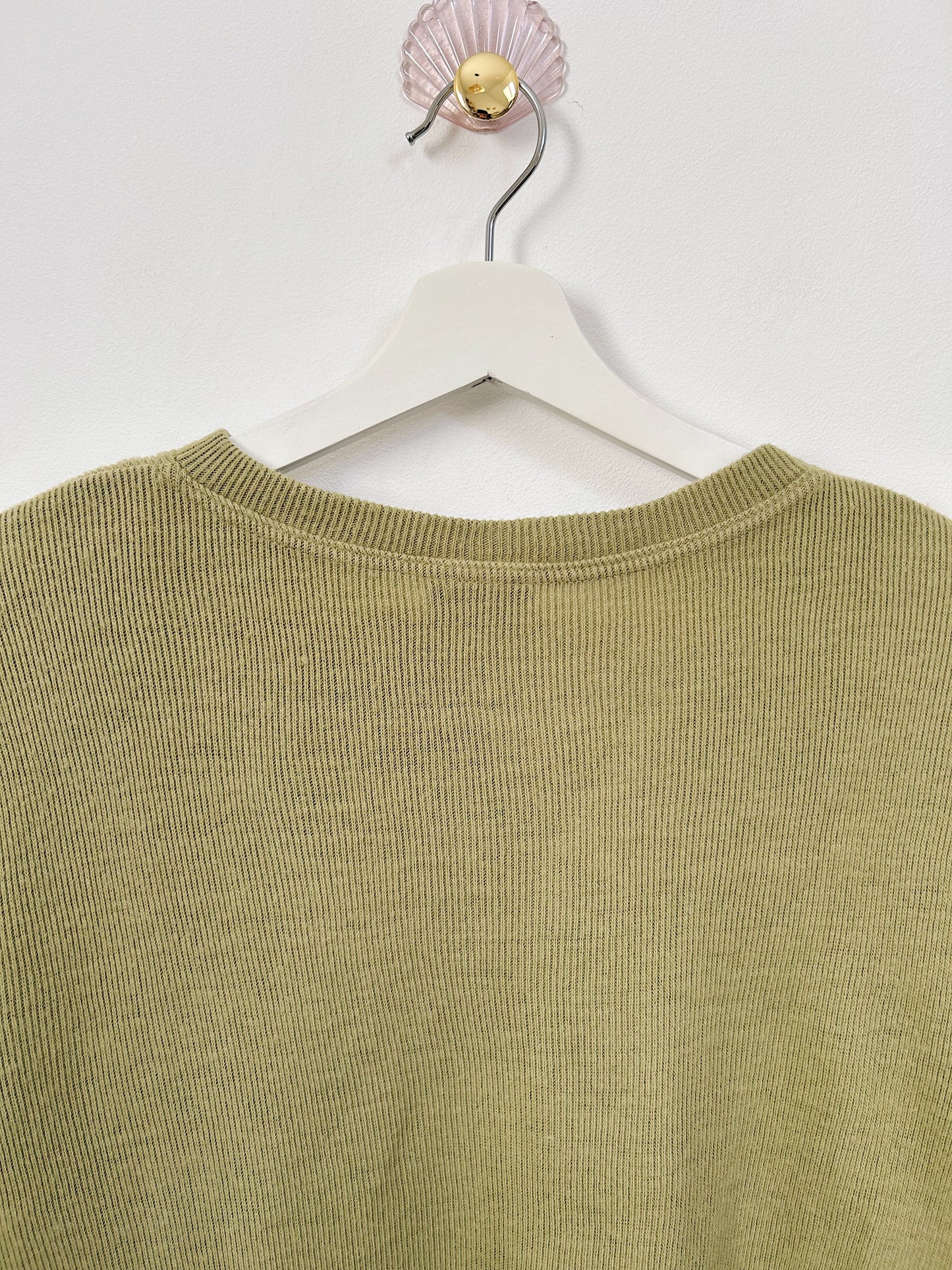 Light khaki ribbed sweater 90s Size 42