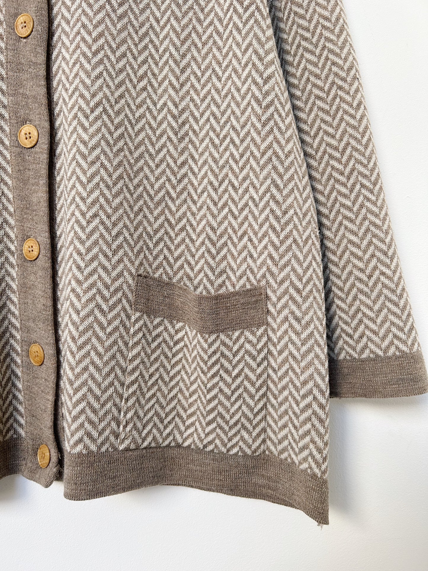 Cardigan à motifs beige vintage Taille 40/42