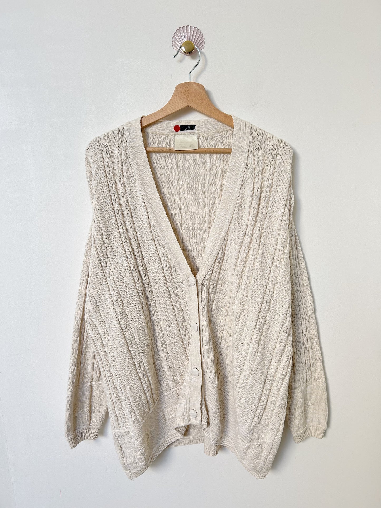 Cardigan crème col V 90s Taille 44