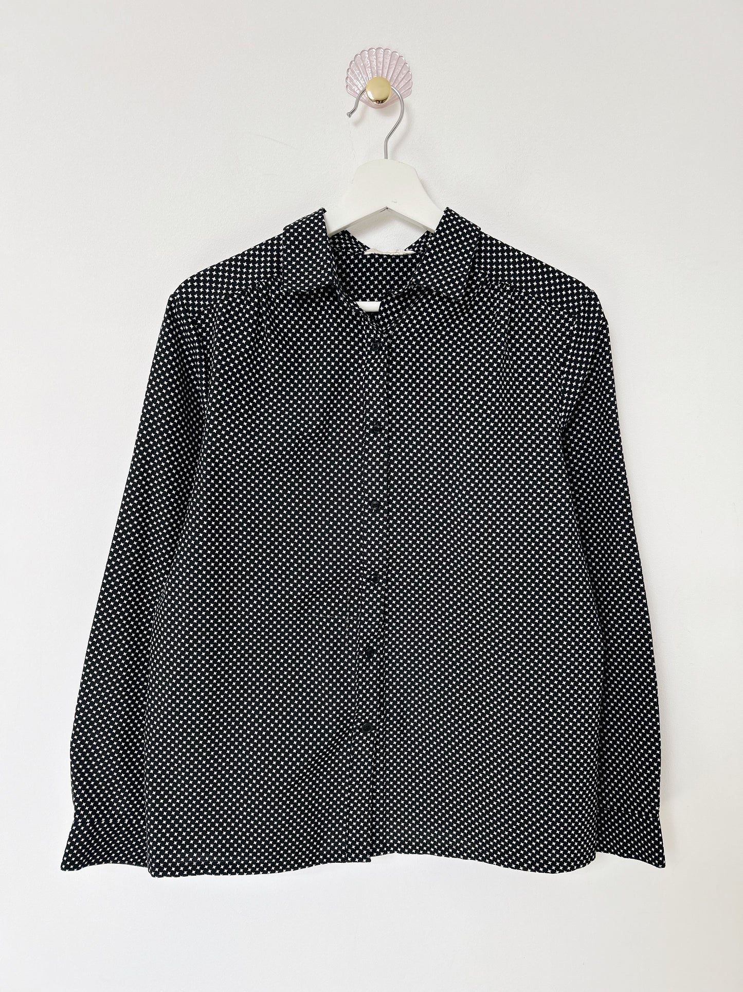 Chemise à motif noir et blanc 90s Taille 38